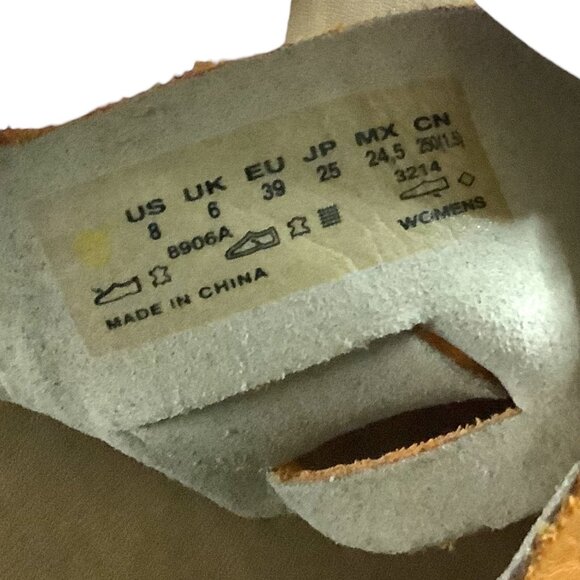 Timberland Earthkeepers Sheafe Flip Flop Sandals Womens Size 8 Orange Leather - Picture 3 of 13